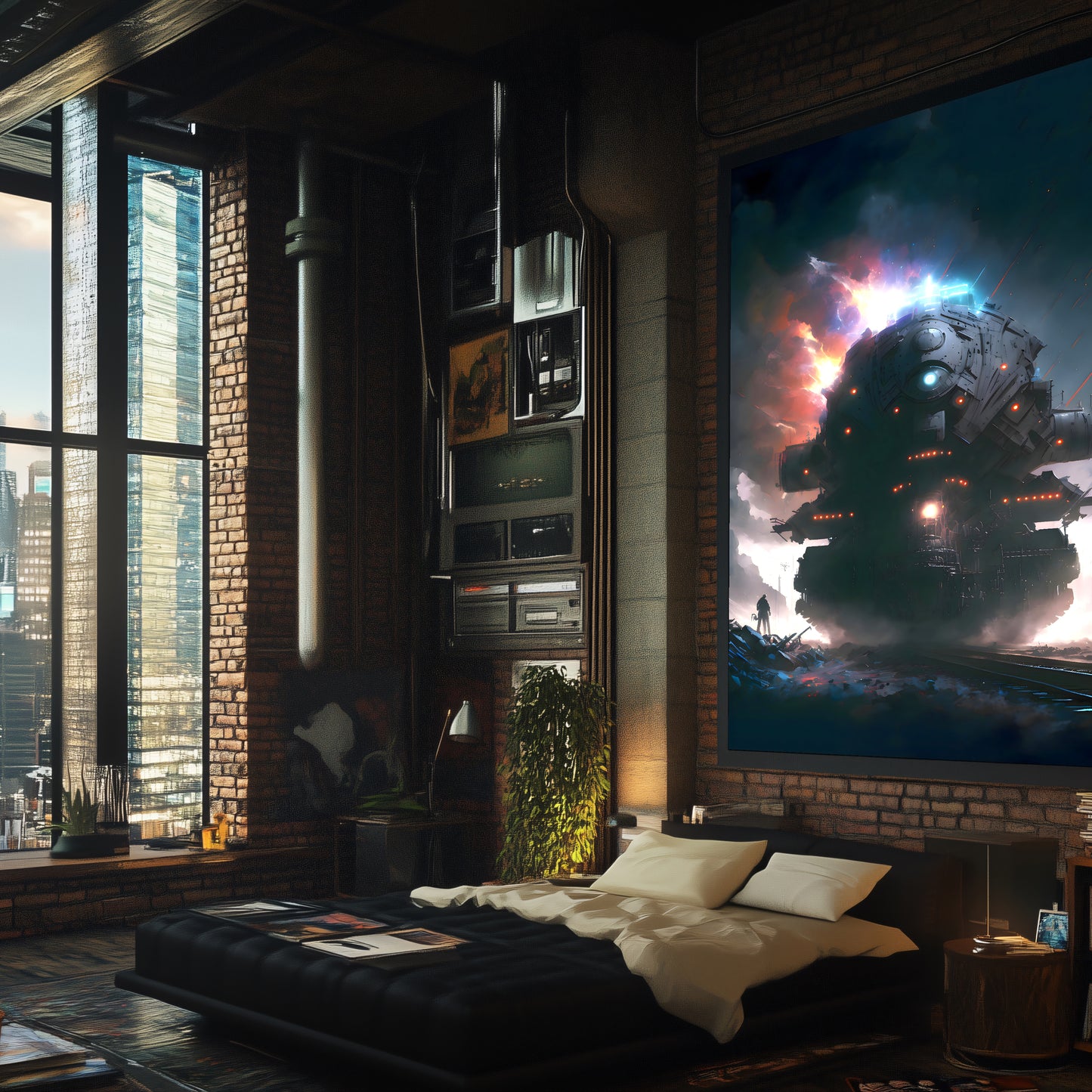 Wasteland Train Poster – The Voidstalker | Awe-Inspiring Wall Art for Sci-Fi & Fantasy Train Enthusiasts | Unique and Exclusive Artwork