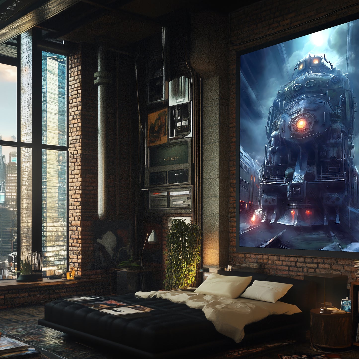 Post-Apocalyptic Train Poster – Winterborn Thunderheart | Awe-Inspiring Wall Art for Sci-Fi & Fantasy Train Enthusiasts | Unique and Exclusive Artwork