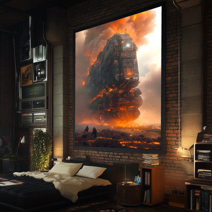 Wasteland Train Poster – Exodus Beta | Awe-Inspiring Wall Art for Sci-Fi & Fantasy Train Enthusiasts | Unique and Exclusive Artwork