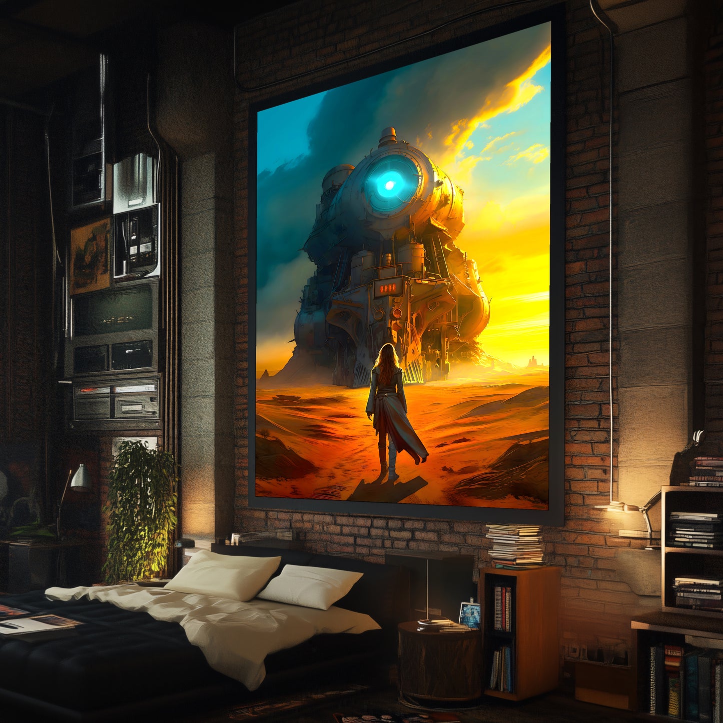 Steampunk Train Poster – Lost Ark | Awe-Inspiring Wall Art for Sci-Fi & Fantasy Train Enthusiasts | Unique and Exclusive Artwork