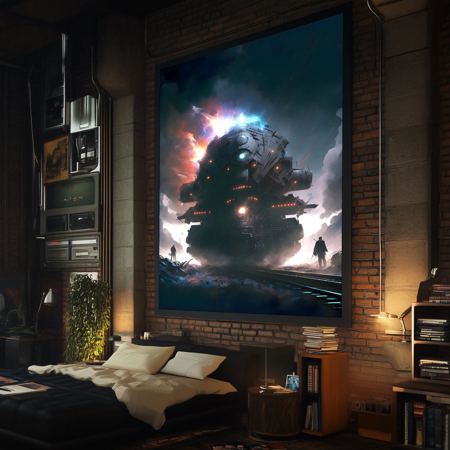 Wasteland Train Poster – The Voidstalker | Awe-Inspiring Wall Art for Sci-Fi & Fantasy Train Enthusiasts | Unique and Exclusive Artwork