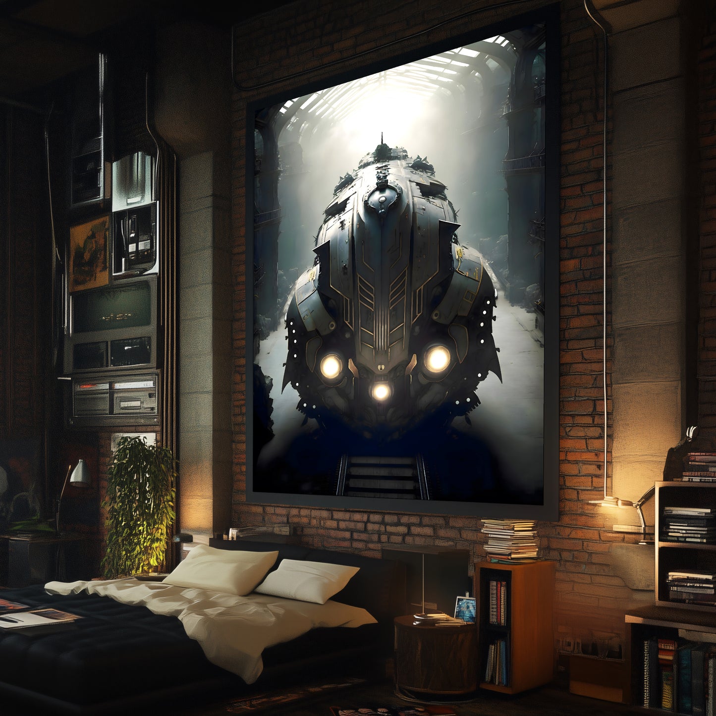 Diesel Train Poster – Chronos Magnus | Awe-Inspiring Wall Art for Sci-Fi & Fantasy Train Enthusiasts | Unique and Exclusive Artwork