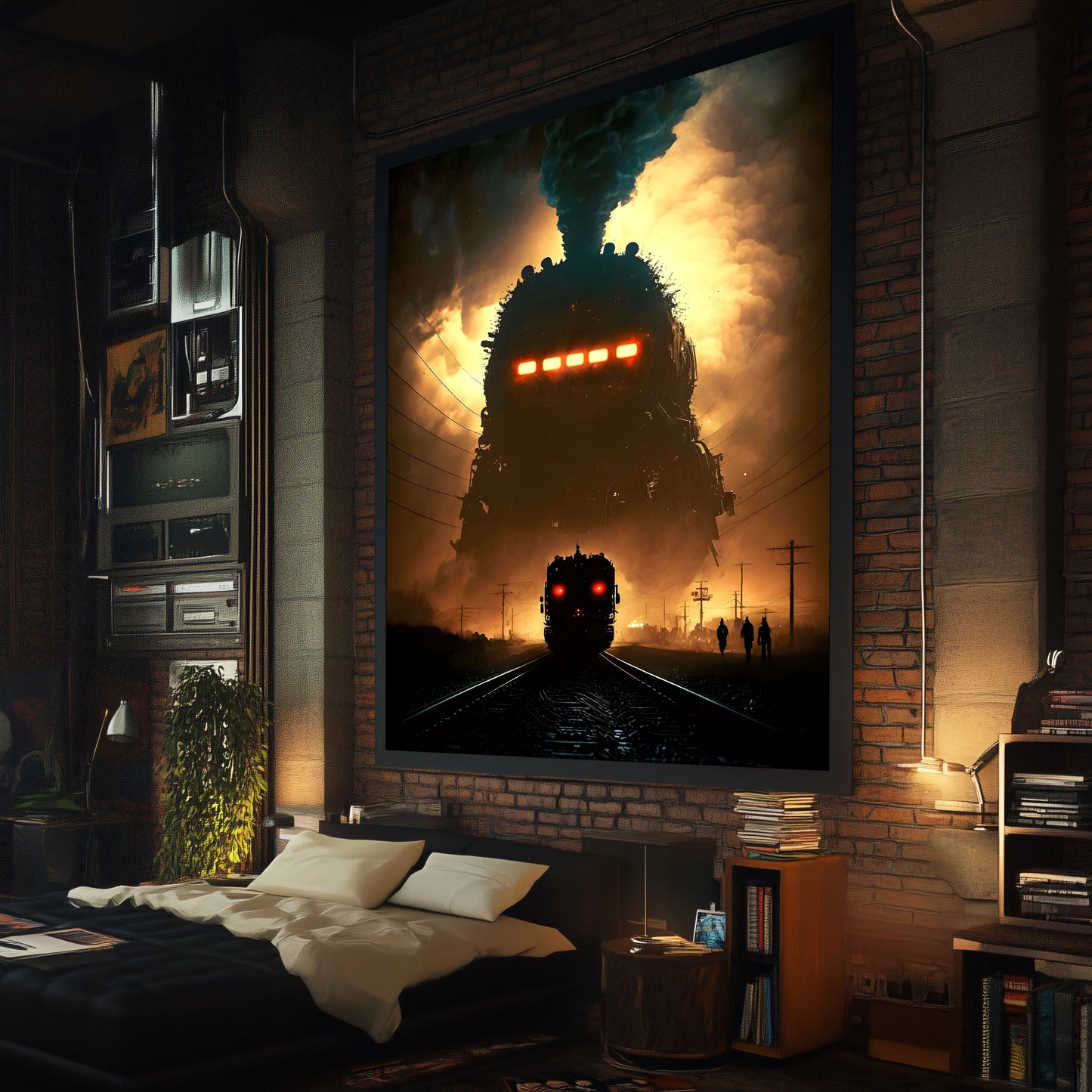 Post-Apocalyptic Train Poster – The Endbringer | Awe-Inspiring Wall Art for Sci-Fi & Fantasy Train Enthusiasts | Unique and Exclusive Artwork