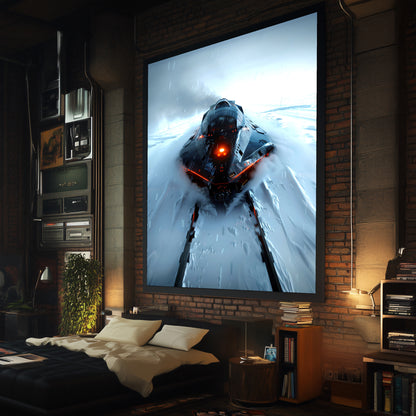 Cyberpunk Train Poster – The Demon's Dagger | Awe-Inspiring Wall Art for Sci-Fi & Fantasy Train Enthusiasts | Unique and Exclusive Artwork