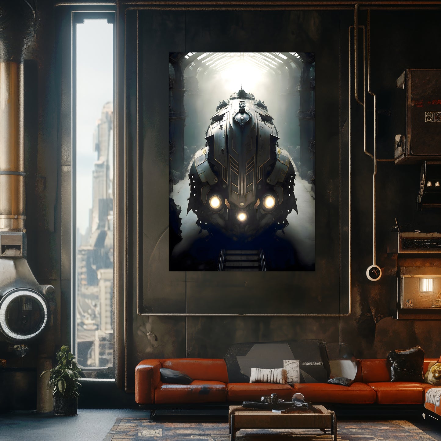 Diesel Train Poster – Chronos Magnus | Awe-Inspiring Wall Art for Sci-Fi & Fantasy Train Enthusiasts | Unique and Exclusive Artwork