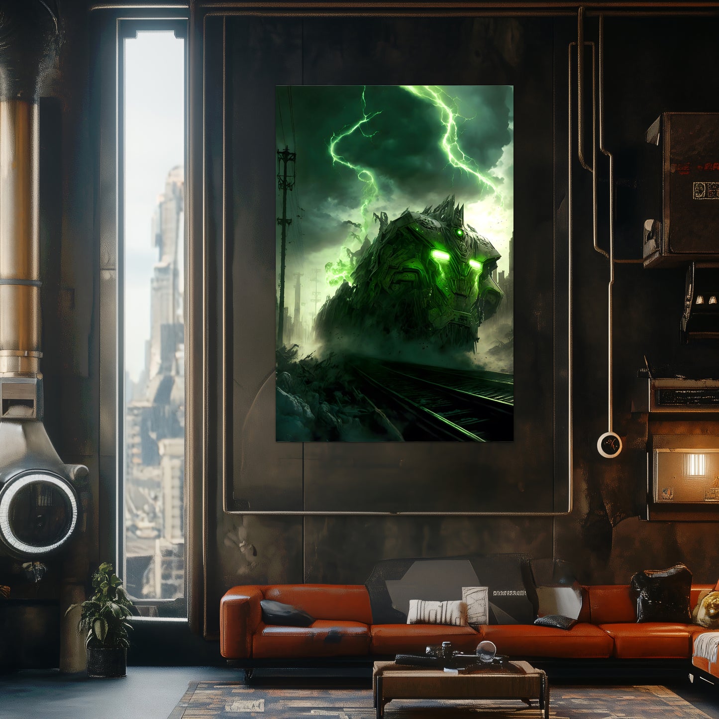 Zombie Train Poster – Wraithstorm Oppressor | Awe-Inspiring Wall Art for Sci-Fi & Fantasy Train Enthusiasts | Unique and Exclusive Artwork