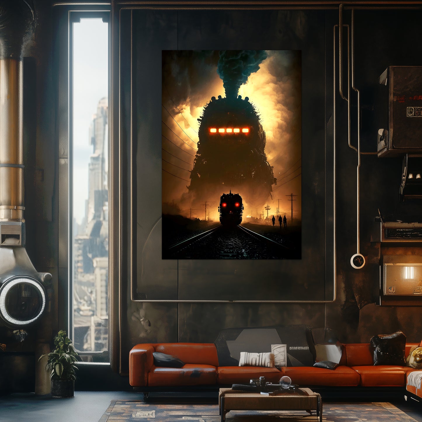 Post-Apocalyptic Train Poster – The Endbringer | Awe-Inspiring Wall Art for Sci-Fi & Fantasy Train Enthusiasts | Unique and Exclusive Artwork