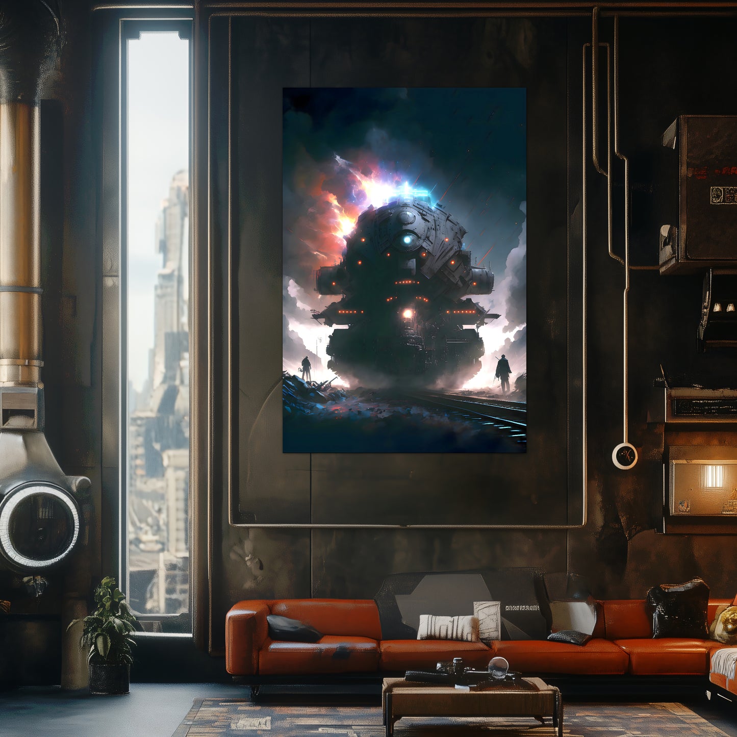 Wasteland Train Poster – The Voidstalker | Awe-Inspiring Wall Art for Sci-Fi & Fantasy Train Enthusiasts | Unique and Exclusive Artwork