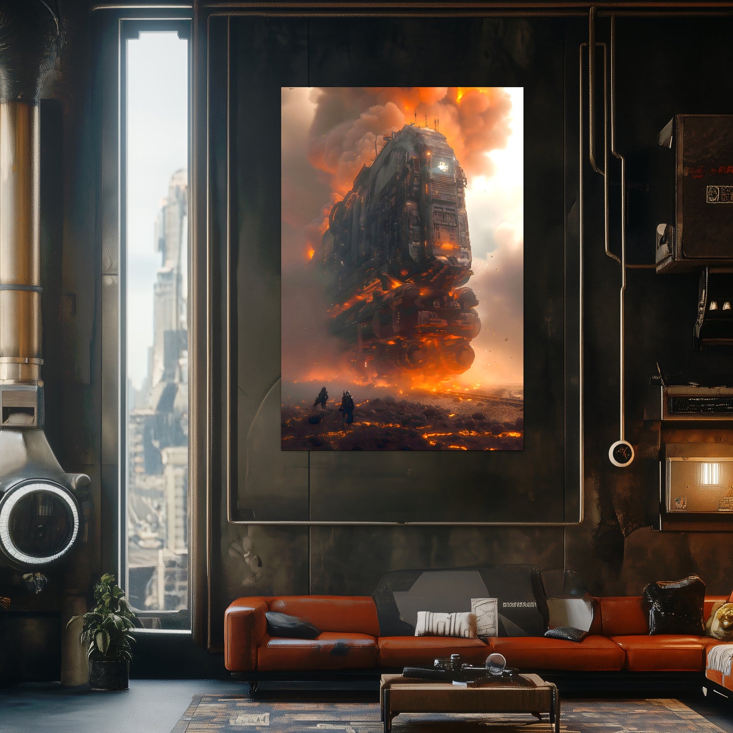 Wasteland Train Poster – Exodus Beta | Awe-Inspiring Wall Art for Sci-Fi & Fantasy Train Enthusiasts | Unique and Exclusive Artwork