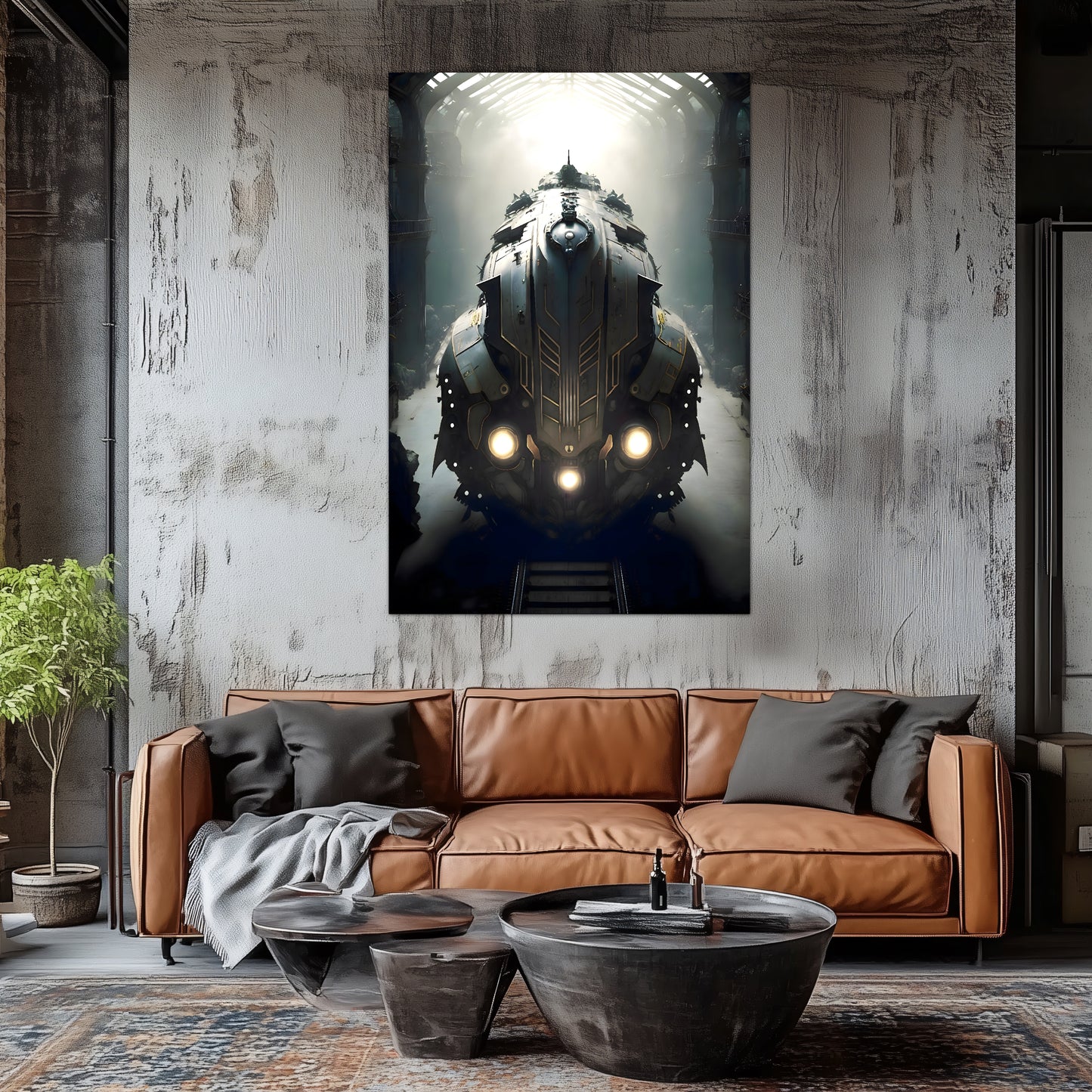 Diesel Train Poster – Chronos Magnus | Awe-Inspiring Wall Art for Sci-Fi & Fantasy Train Enthusiasts | Unique and Exclusive Artwork