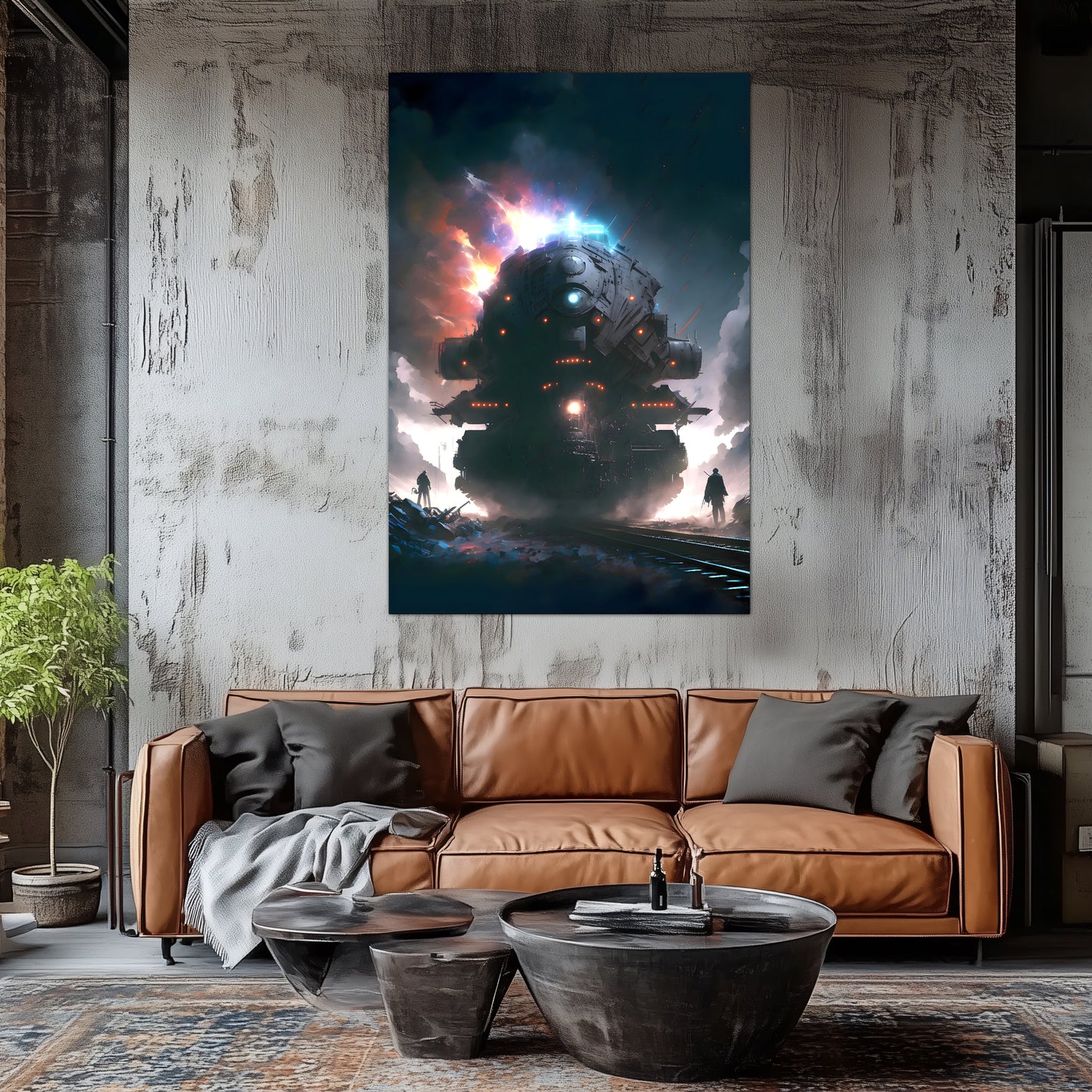 Wasteland Train Poster – The Voidstalker | Awe-Inspiring Wall Art for Sci-Fi & Fantasy Train Enthusiasts | Unique and Exclusive Artwork