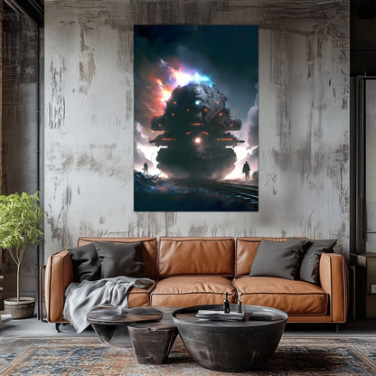 Wasteland Train Poster – The Voidstalker | Awe-Inspiring Wall Art for Sci-Fi & Fantasy Train Enthusiasts | Unique and Exclusive Artwork