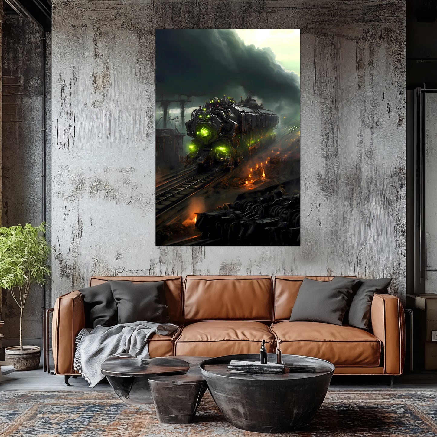 Zombie Train Poster – Dreadcrave Collector | Awe-Inspiring Wall Art for Sci-Fi & Fantasy Train Enthusiasts | Unique and Exclusive Artwork