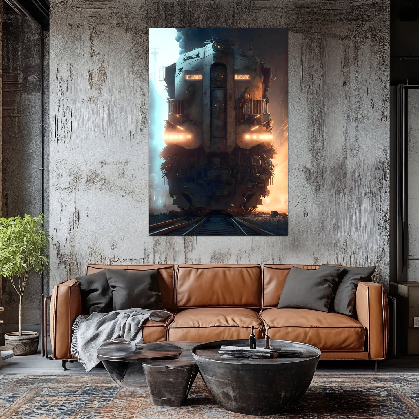 Diesel Train Poster – Warhound Mk IV | Awe-Inspiring Wall Art for Sci-Fi & Fantasy Train Enthusiasts | Unique and Exclusive Artwork