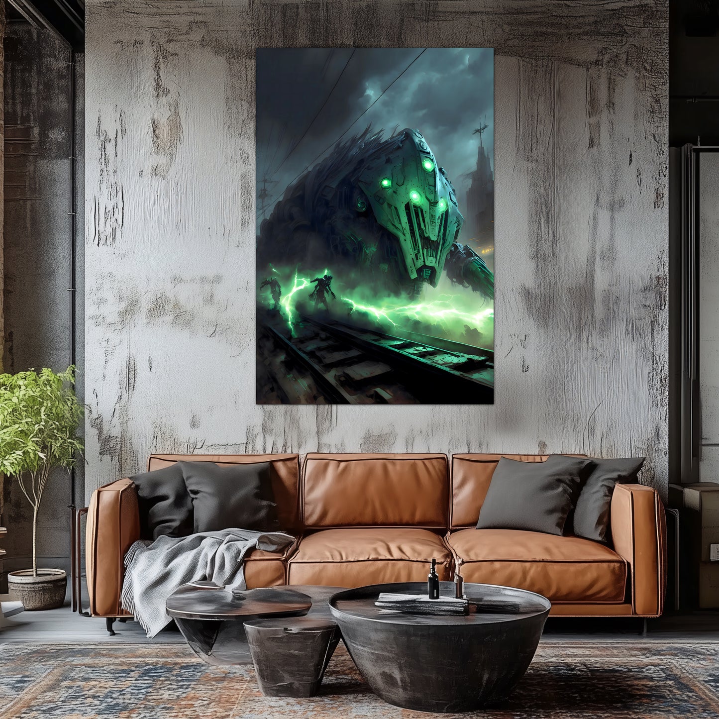 Zombie Train Poster – Darkclad Adjudicator | Awe-Inspiring Wall Art for Sci-Fi & Fantasy Train Enthusiasts | Unique and Exclusive Artwork
