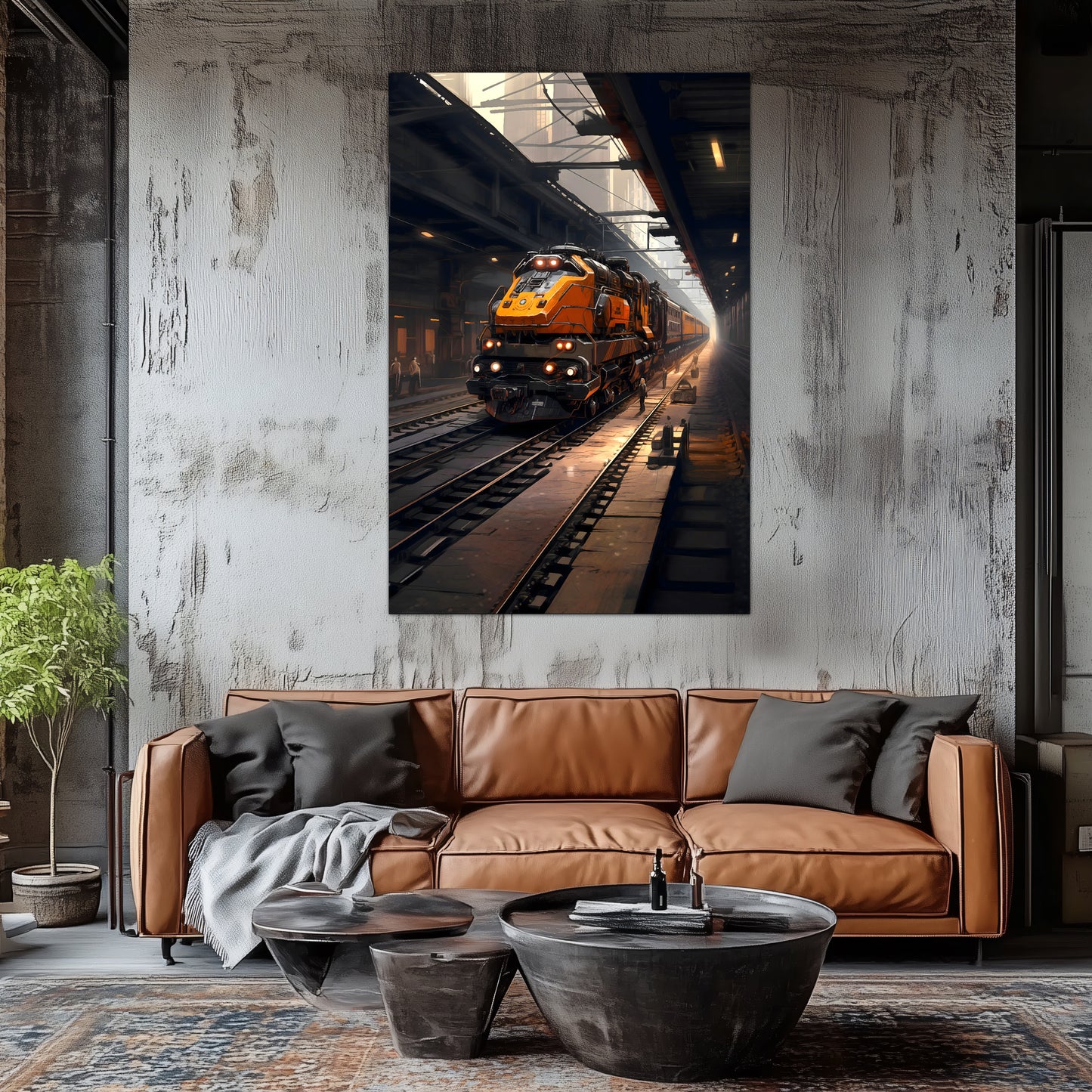 Diesel Train Poster – Blazerush Hauler | Awe-Inspiring Wall Art for Sci-Fi & Fantasy Train Enthusiasts | Unique and Exclusive Artwork
