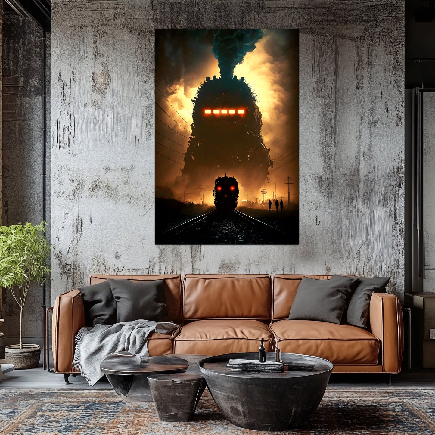 Post-Apocalyptic Train Poster – The Endbringer | Awe-Inspiring Wall Art for Sci-Fi & Fantasy Train Enthusiasts | Unique and Exclusive Artwork