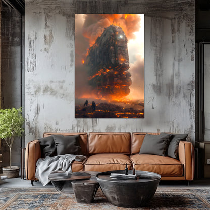 Wasteland Train Poster – Exodus Beta | Awe-Inspiring Wall Art for Sci-Fi & Fantasy Train Enthusiasts | Unique and Exclusive Artwork