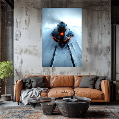 Cyberpunk Train Poster – The Demon's Dagger | Awe-Inspiring Wall Art for Sci-Fi & Fantasy Train Enthusiasts | Unique and Exclusive Artwork