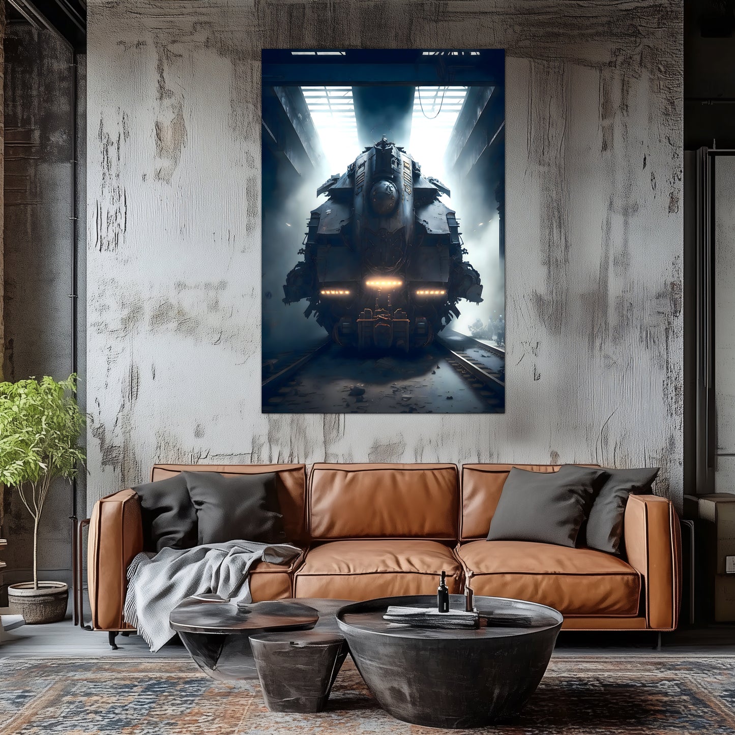 Diesel Train Poster – Aeternum Custos | Awe-Inspiring Wall Art for Sci-Fi & Fantasy Train Enthusiasts | Unique and Exclusive Artwork