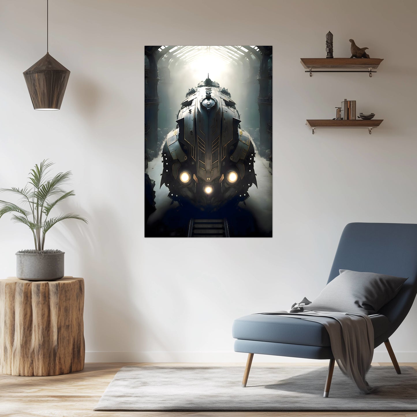 Diesel Train Poster – Chronos Magnus | Awe-Inspiring Wall Art for Sci-Fi & Fantasy Train Enthusiasts | Unique and Exclusive Artwork