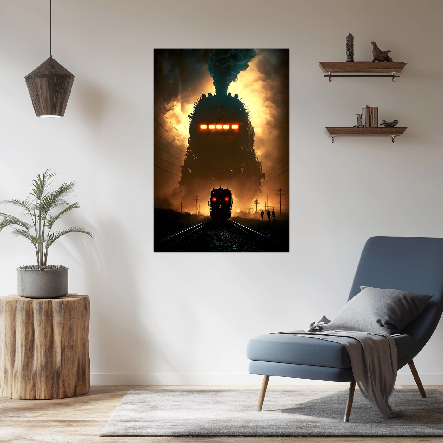 Post-Apocalyptic Train Poster – The Endbringer | Awe-Inspiring Wall Art for Sci-Fi & Fantasy Train Enthusiasts | Unique and Exclusive Artwork