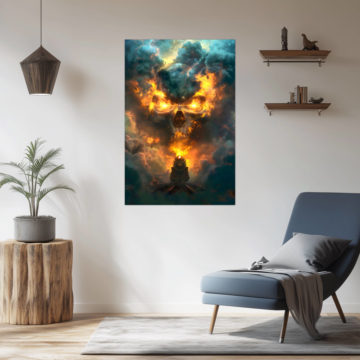 Fantasy Train Poster – Oblivion Express | Awe-Inspiring Wall Art for Sci-Fi & Fantasy Train Enthusiasts | Unique and Exclusive Artwork