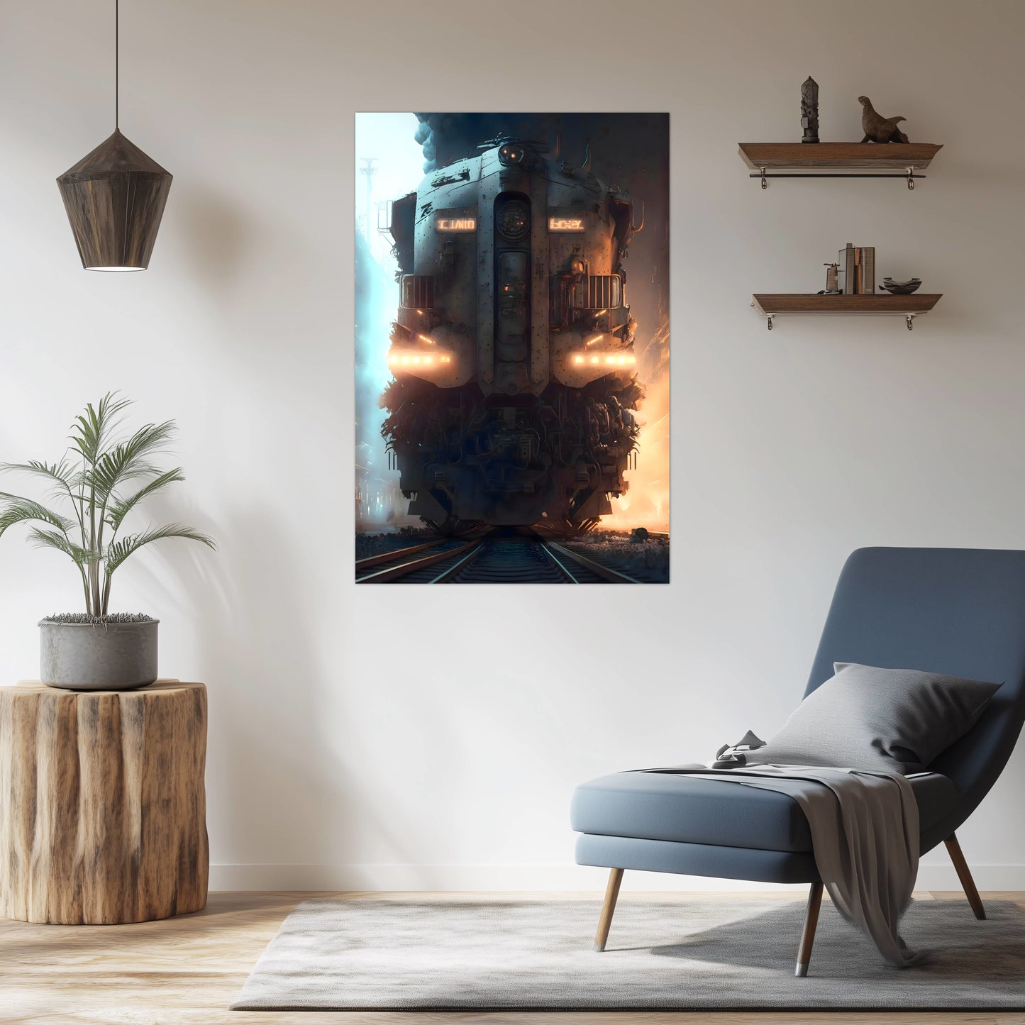 Diesel Train Poster – Warhound Mk IV | Awe-Inspiring Wall Art for Sci-Fi & Fantasy Train Enthusiasts | Unique and Exclusive Artwork