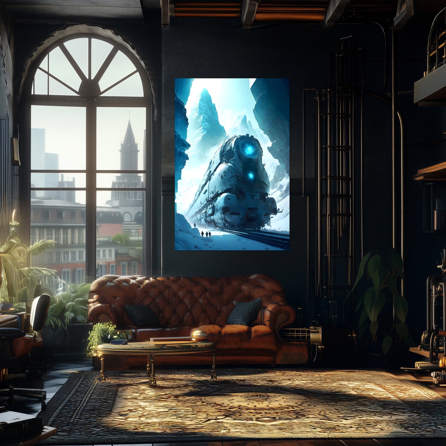 Post-Apocalyptic Train Poster – Icebreaker | Awe-Inspiring Wall Art for Sci-Fi & Fantasy Train Enthusiasts | Unique and Exclusive Artwork