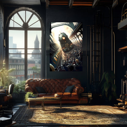 Steampunk Train Poster – Imperial Grandliner | Awe-Inspiring Wall Art for Sci-Fi & Fantasy Train Enthusiasts | Unique and Exclusive Artwork