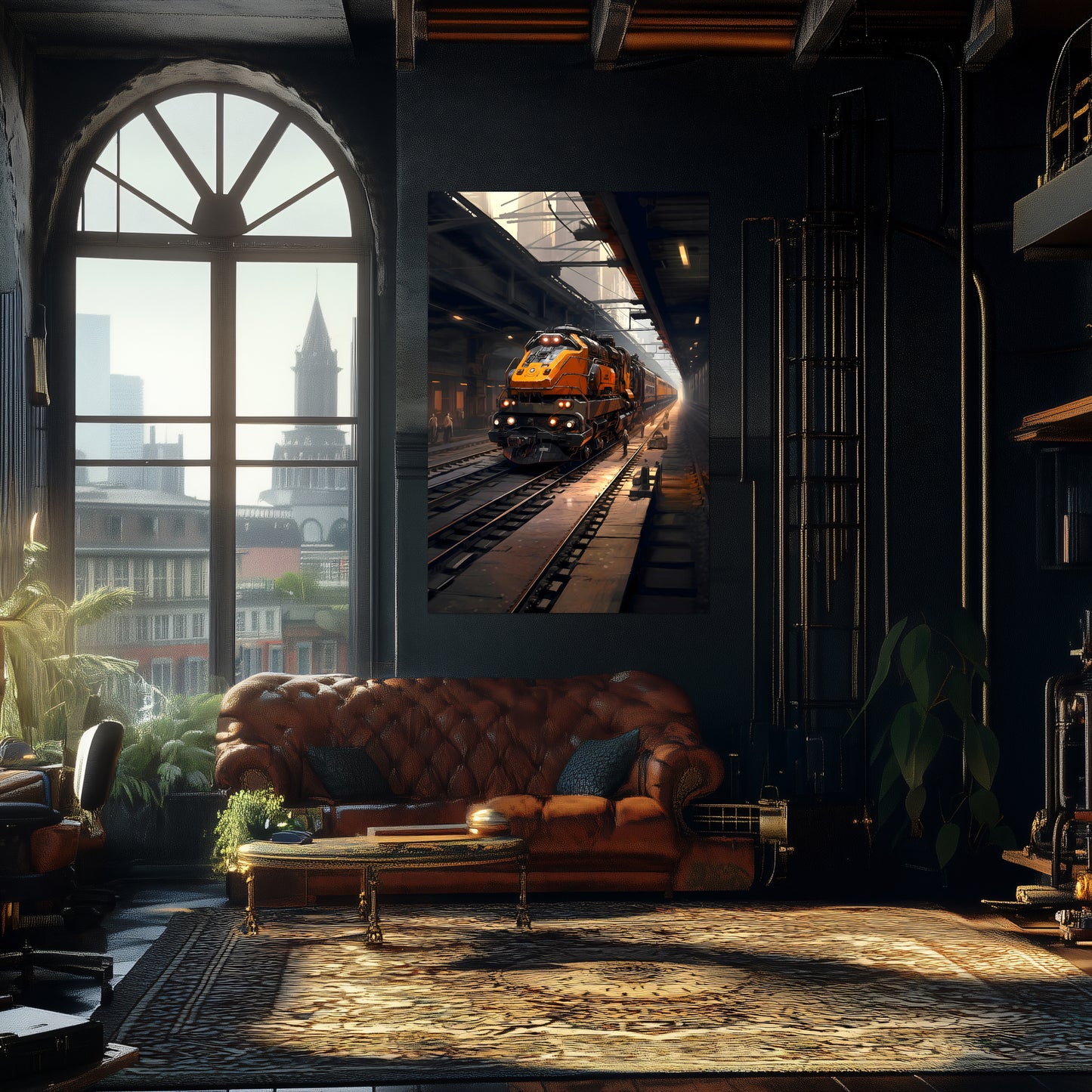 Diesel Train Poster – Blazerush Hauler | Awe-Inspiring Wall Art for Sci-Fi & Fantasy Train Enthusiasts | Unique and Exclusive Artwork