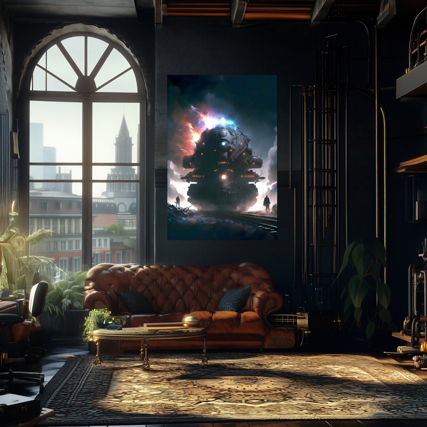 Wasteland Train Poster – The Voidstalker | Awe-Inspiring Wall Art for Sci-Fi & Fantasy Train Enthusiasts | Unique and Exclusive Artwork