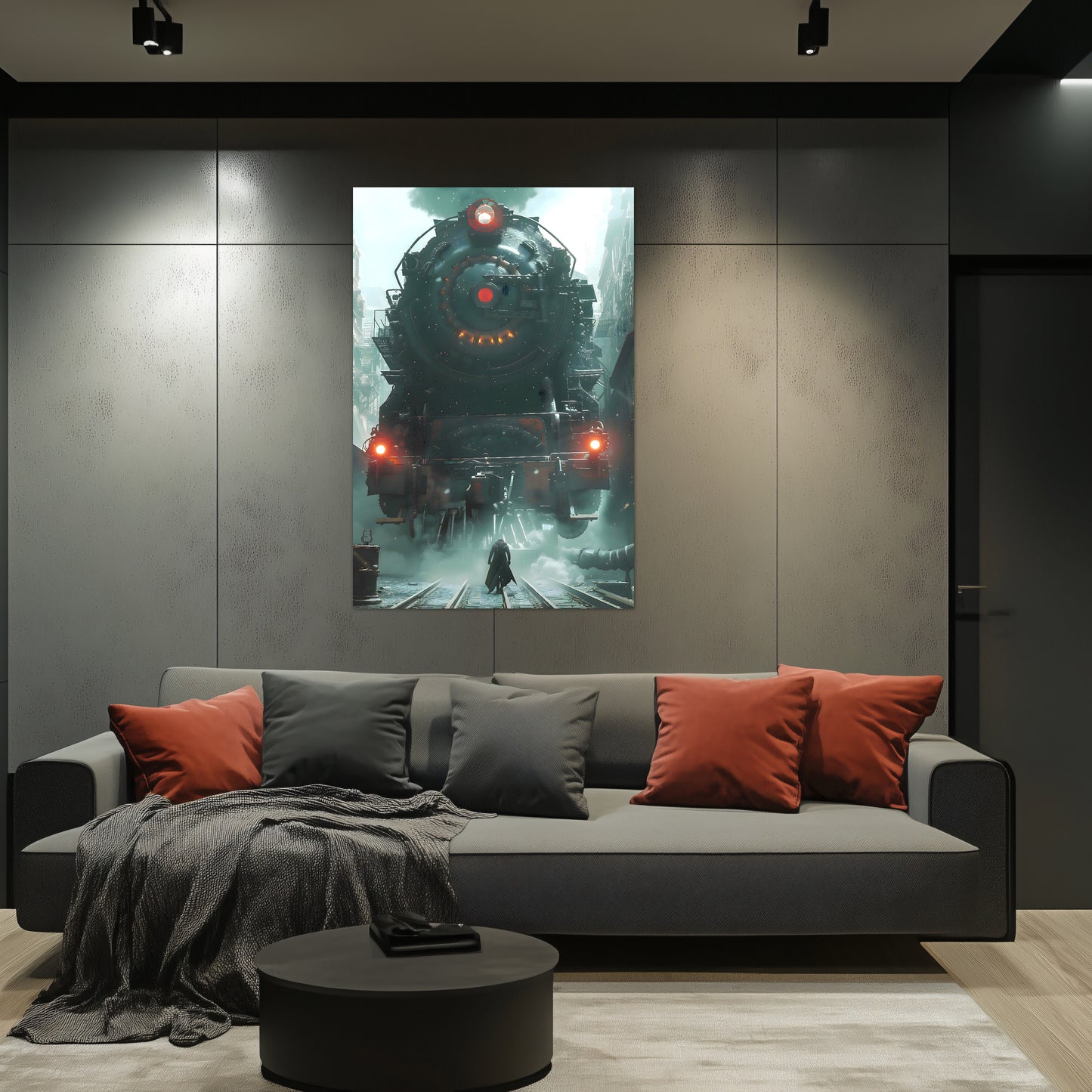Dystopia Train Poster – Iron Predator | Awe-Inspiring Wall Art for Sci-Fi & Fantasy Train Enthusiasts | Unique and Exclusive Artwork