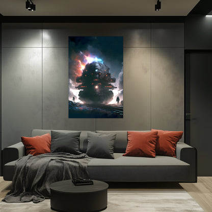 Wasteland Train Poster – The Voidstalker | Awe-Inspiring Wall Art for Sci-Fi & Fantasy Train Enthusiasts | Unique and Exclusive Artwork