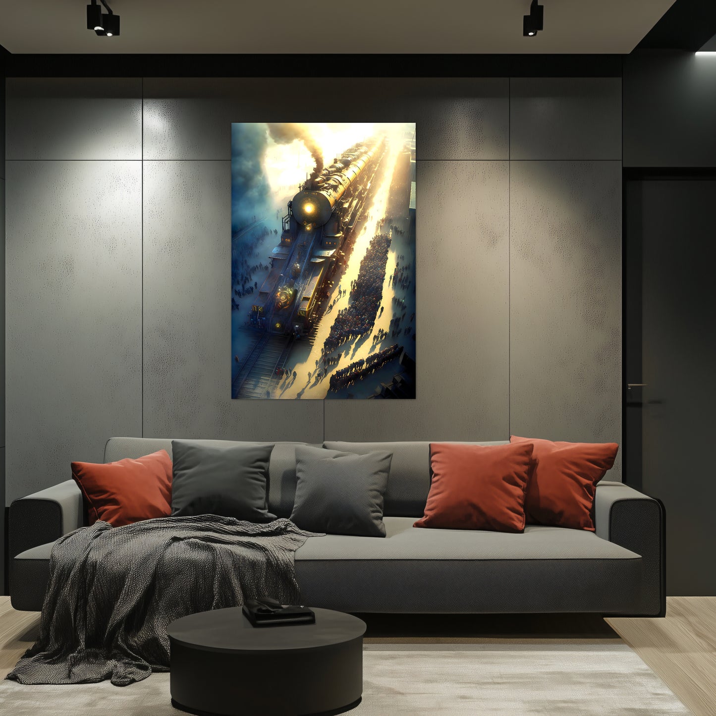 Steampunk Train Poster – Behemoth Boy | Awe-Inspiring Wall Art for Sci-Fi & Fantasy Train Enthusiasts | Unique and Exclusive Artwork