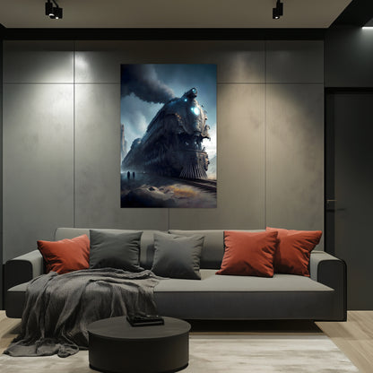 Dystopia Train Poster – Titanforge Paladin | Awe-Inspiring Wall Art for Sci-Fi & Fantasy Train Enthusiasts | Unique and Exclusive Artwork