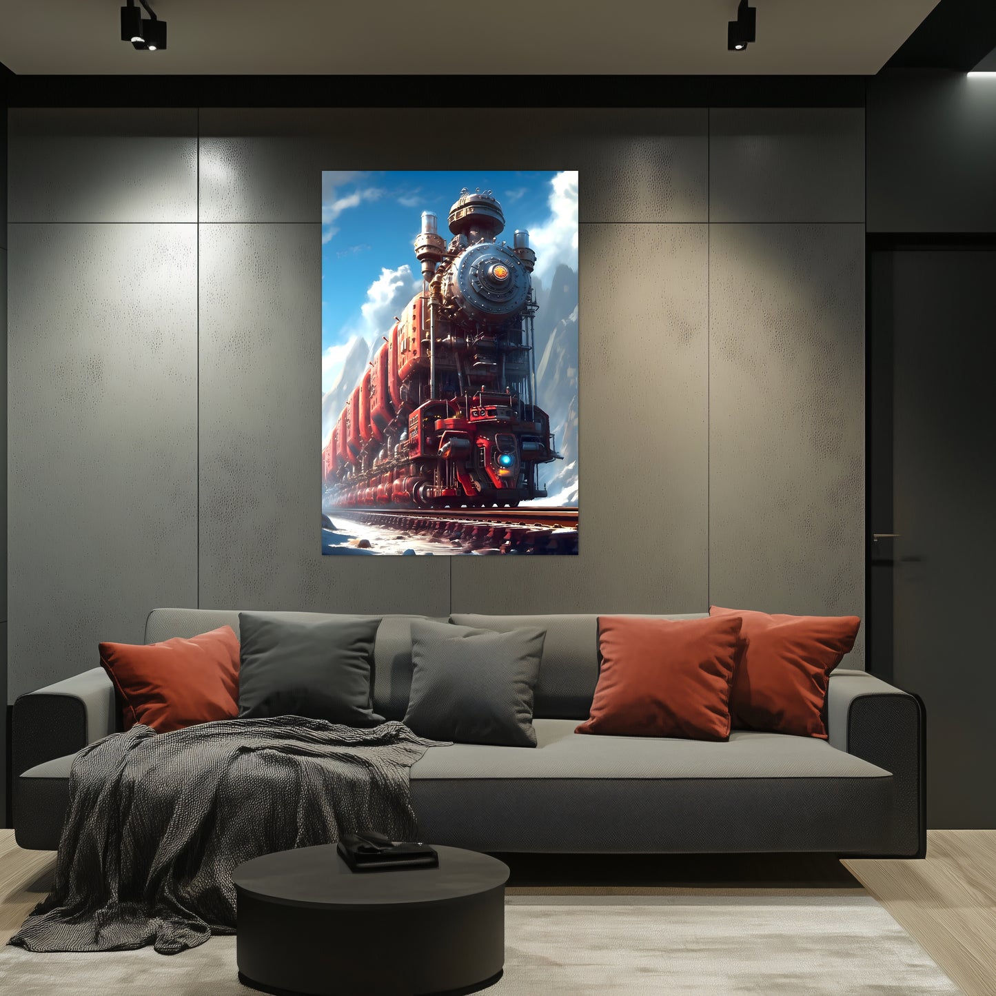 Post-Apocalyptic Train Poster – Colonial Colossus | Awe-Inspiring Wall Art for Sci-Fi & Fantasy Train Enthusiasts | Unique and Exclusive Artwork