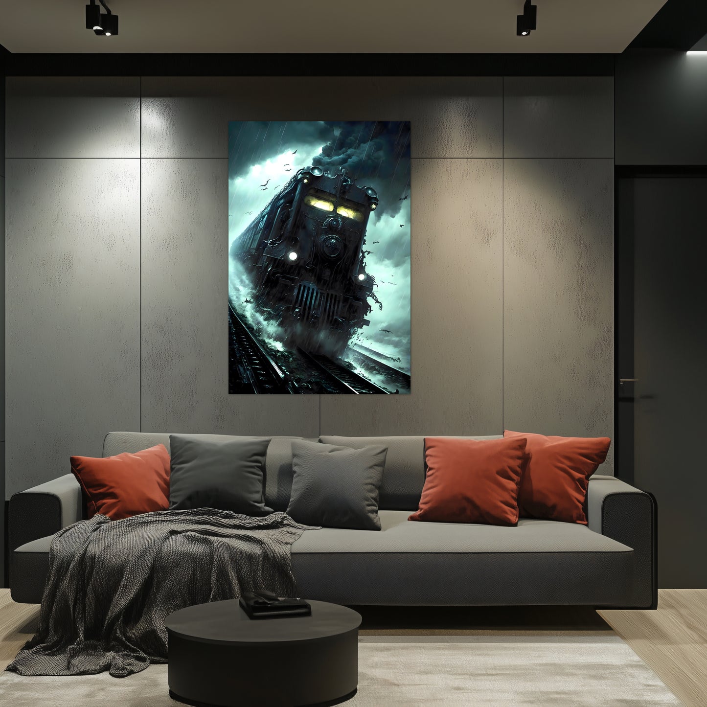 Zombie Train Poster – The Grim Hauler | Awe-Inspiring Wall Art for Sci-Fi & Fantasy Train Enthusiasts | Unique and Exclusive Artwork