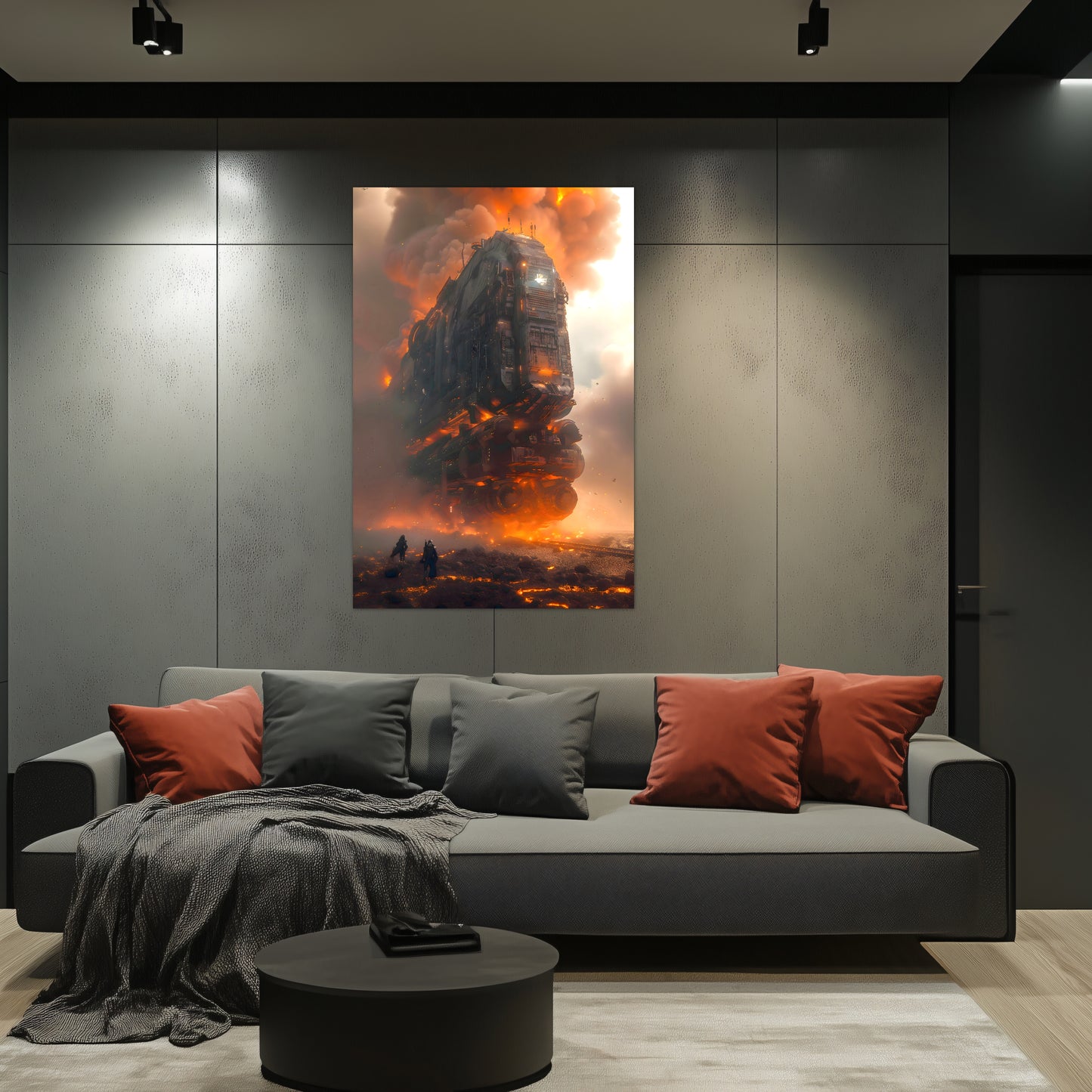 Wasteland Train Poster – Exodus Beta | Awe-Inspiring Wall Art for Sci-Fi & Fantasy Train Enthusiasts | Unique and Exclusive Artwork