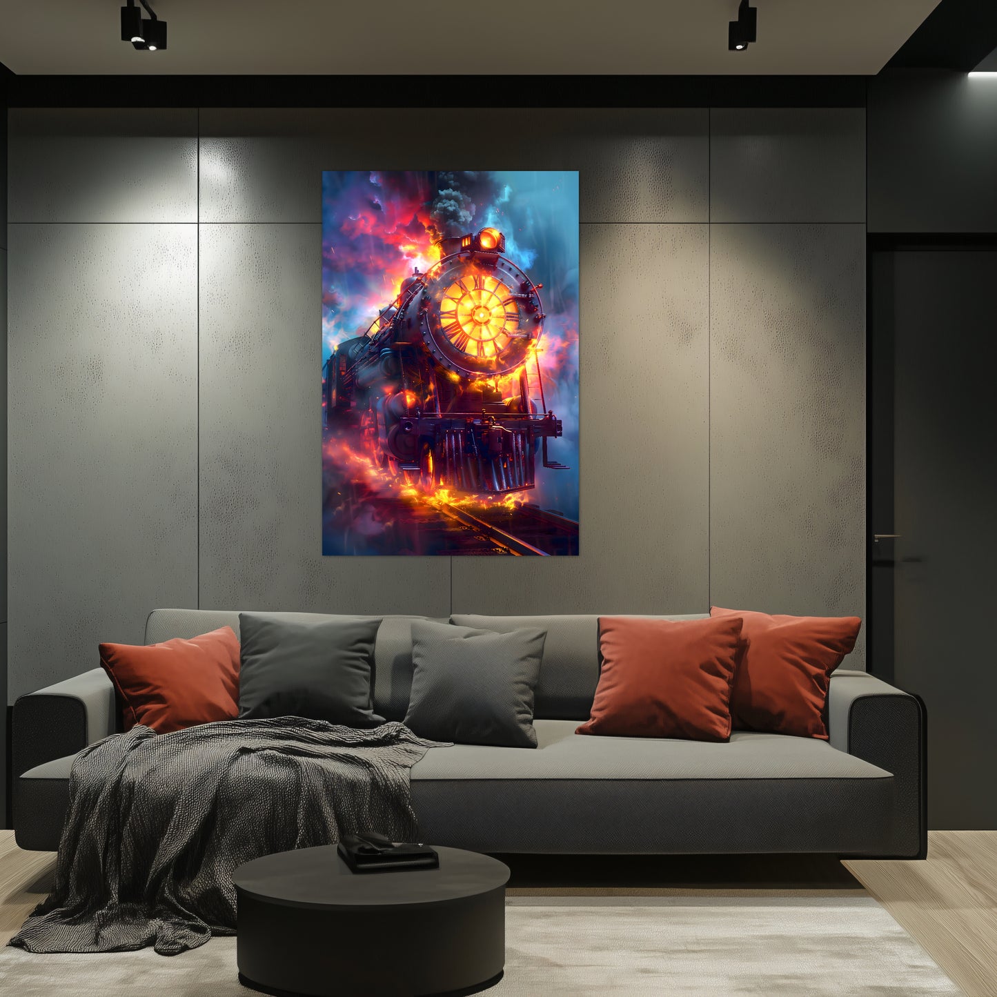 Steampunk Train Poster – Eternal Engine | Awe-Inspiring Wall Art for Sci-Fi & Fantasy Train Enthusiasts | Unique and Exclusive Artwork