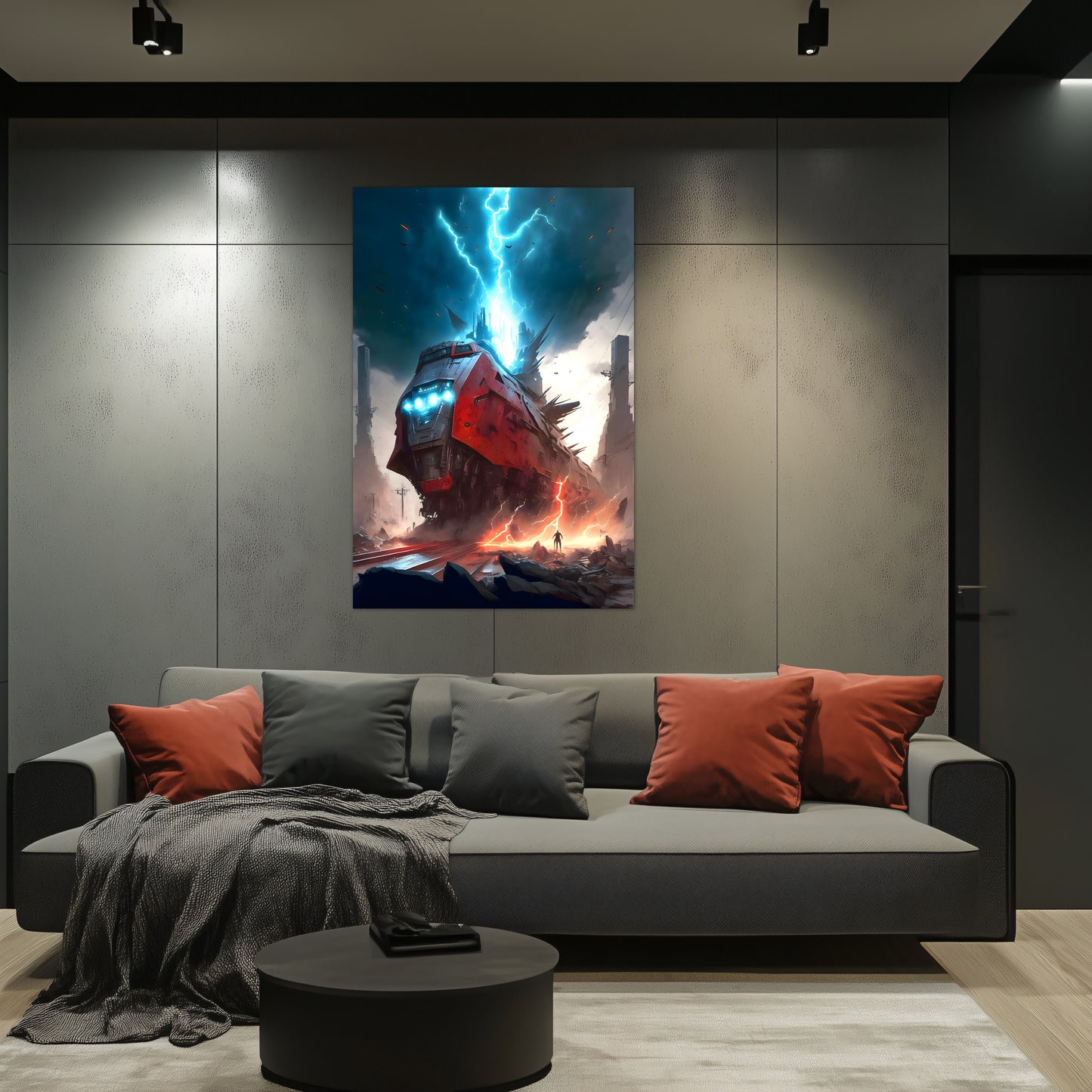 Wasteland Train Poster – Abaddon’s Wrath | Awe-Inspiring Wall Art for Sci-Fi & Fantasy Train Enthusiasts | Unique and Exclusive Artwork