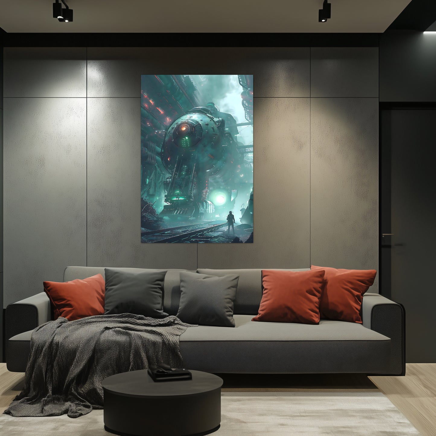 Cyberpunk Train Poster – Epitome One | Awe-Inspiring Wall Art for Sci-Fi & Fantasy Train Enthusiasts | Unique and Exclusive Artwork