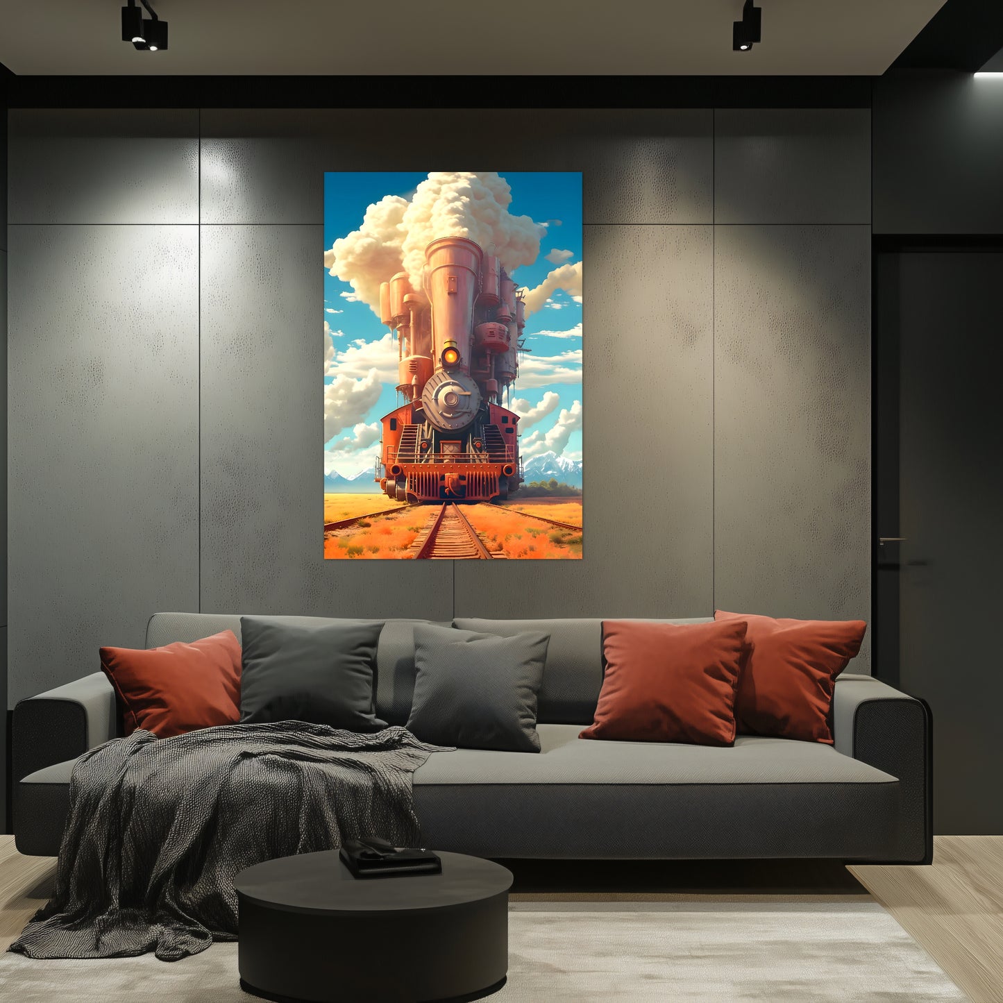 Steampunk Train Poster – Buffalo | Awe-Inspiring Wall Art for Sci-Fi & Fantasy Train Enthusiasts | Unique and Exclusive Artwork