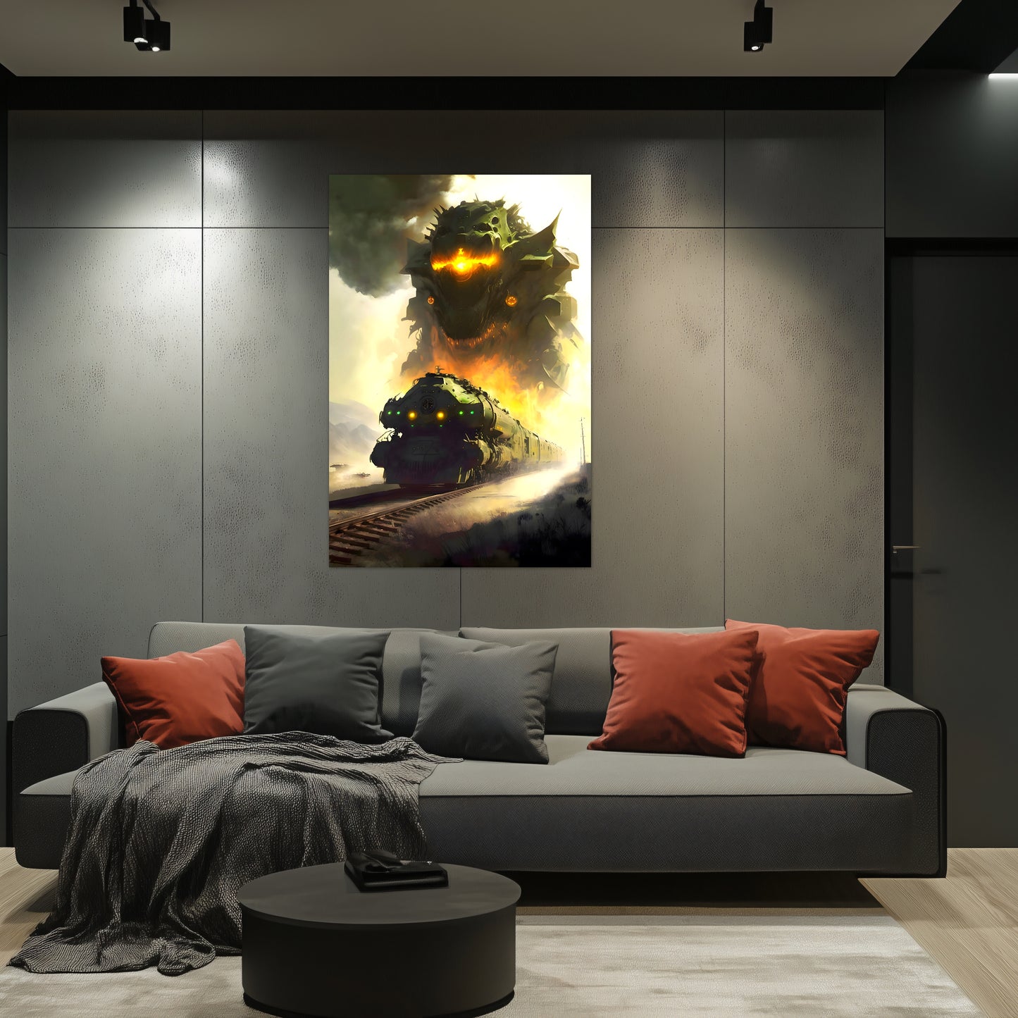 Fantasy Train Poster – Viridian Wyrmhauler | Awe-Inspiring Wall Art for Sci-Fi & Fantasy Train Enthusiasts | Unique and Exclusive Artwork