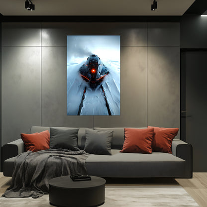 Cyberpunk Train Poster – The Demon's Dagger | Awe-Inspiring Wall Art for Sci-Fi & Fantasy Train Enthusiasts | Unique and Exclusive Artwork