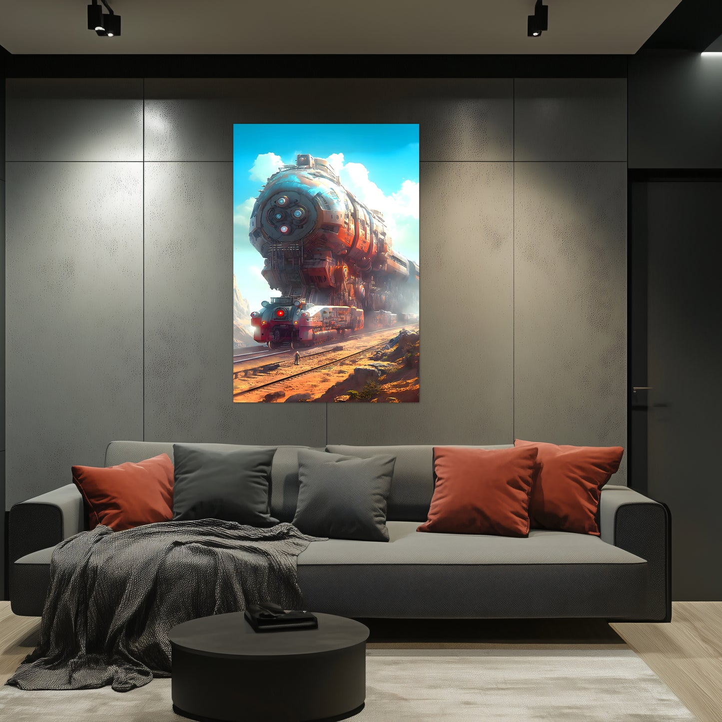 Post-Apocalyptic Train Poster – Arcanum Carrier | Awe-Inspiring Wall Art for Sci-Fi & Fantasy Train Enthusiasts | Unique and Exclusive Artwork