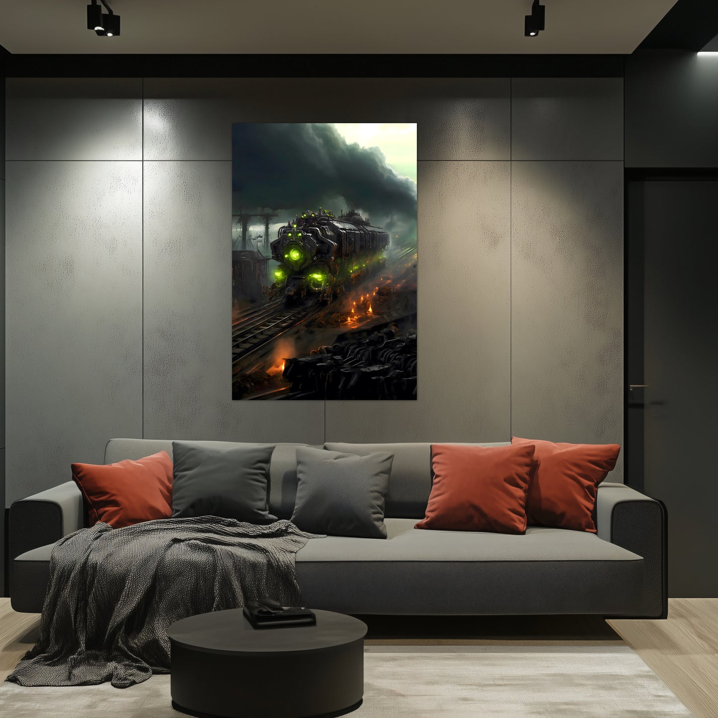 Zombie Train Poster – Dreadcrave Collector | Awe-Inspiring Wall Art for Sci-Fi & Fantasy Train Enthusiasts | Unique and Exclusive Artwork