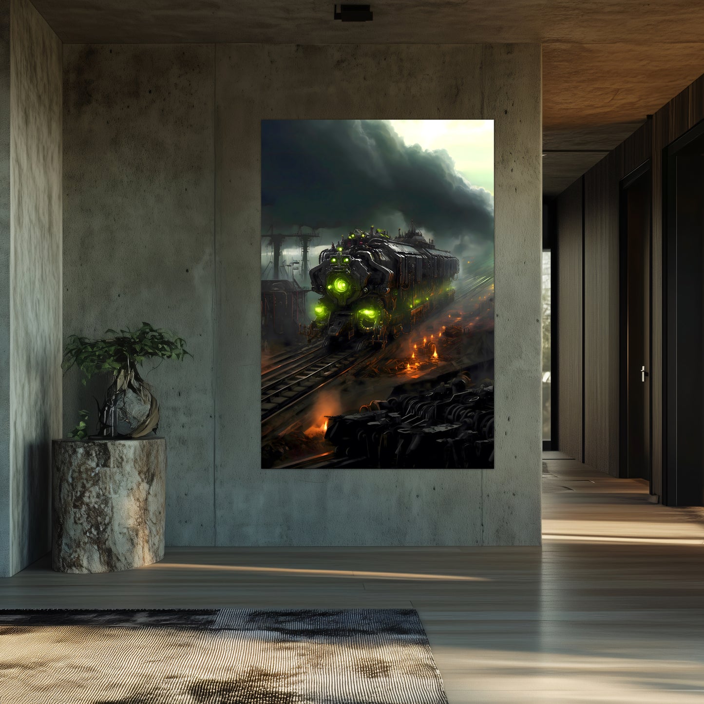 Zombie Train Poster – Dreadcrave Collector | Awe-Inspiring Wall Art for Sci-Fi & Fantasy Train Enthusiasts | Unique and Exclusive Artwork
