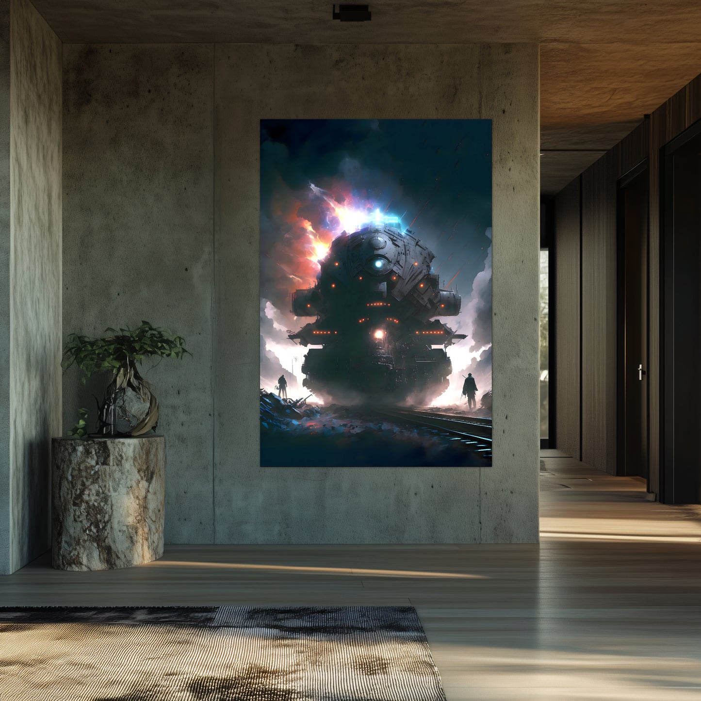 Wasteland Train Poster – The Voidstalker | Awe-Inspiring Wall Art for Sci-Fi & Fantasy Train Enthusiasts | Unique and Exclusive Artwork