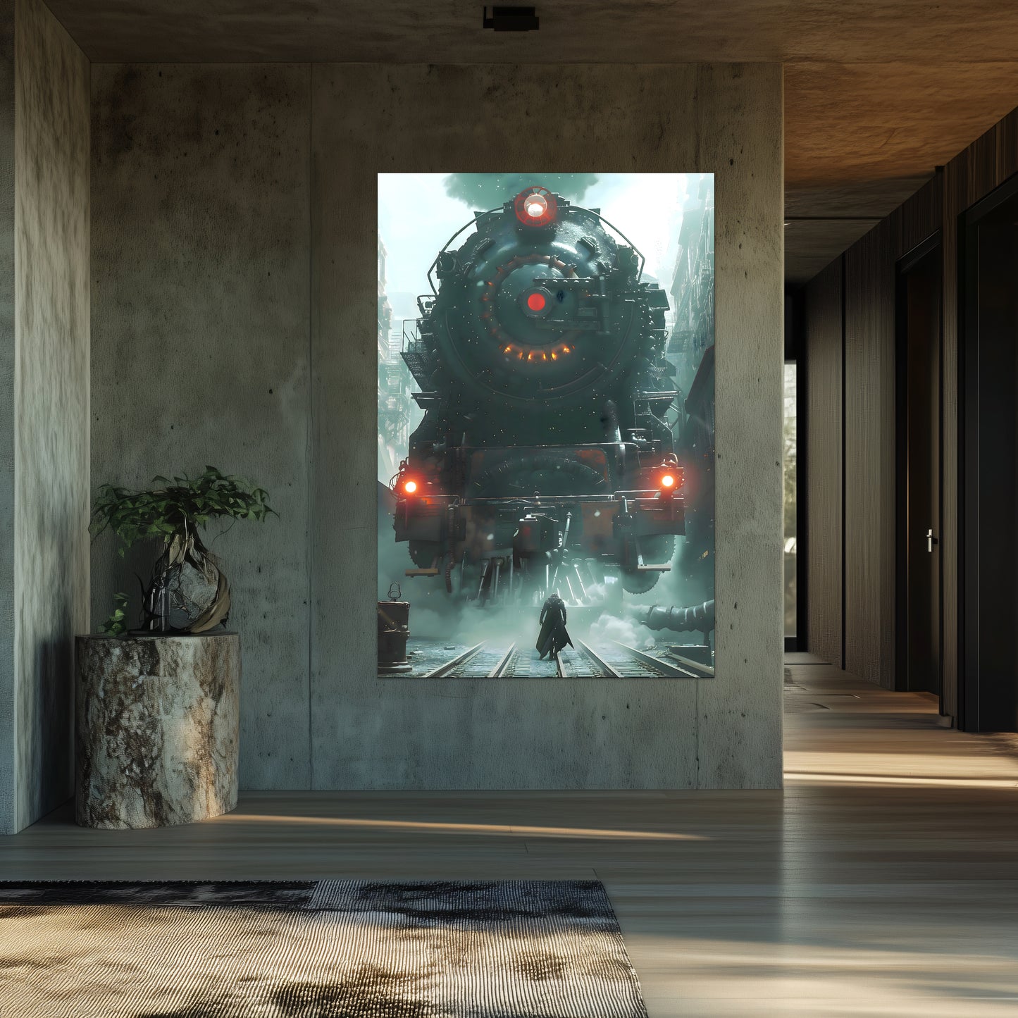 Dystopia Train Poster – Iron Predator | Awe-Inspiring Wall Art for Sci-Fi & Fantasy Train Enthusiasts | Unique and Exclusive Artwork
